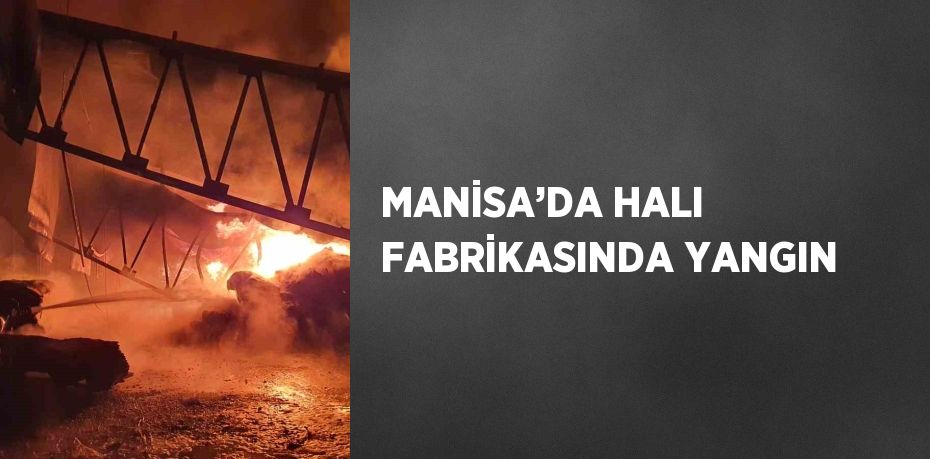 MANİSA’DA HALI FABRİKASINDA YANGIN