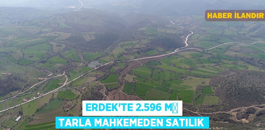 Erdek'te 2.596 m² tarla mahkemeden satılık