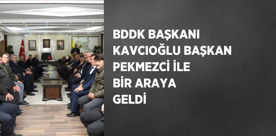 BDDK BAŞKANI KAVCIOĞLU BAŞKAN PEKMEZCİ İLE BİR ARAYA GELDİ