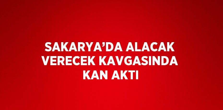 SAKARYA’DA ALACAK VERECEK KAVGASINDA KAN AKTI