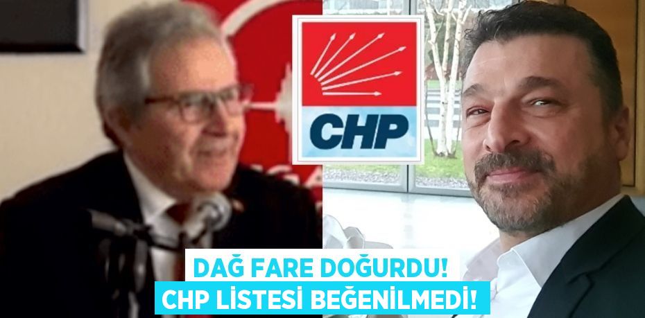 DAĞ FARE DOĞURDU! CHP LİSTESİ BEĞENİLMEDİ!