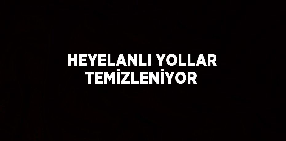 HEYELANLI YOLLAR TEMİZLENİYOR