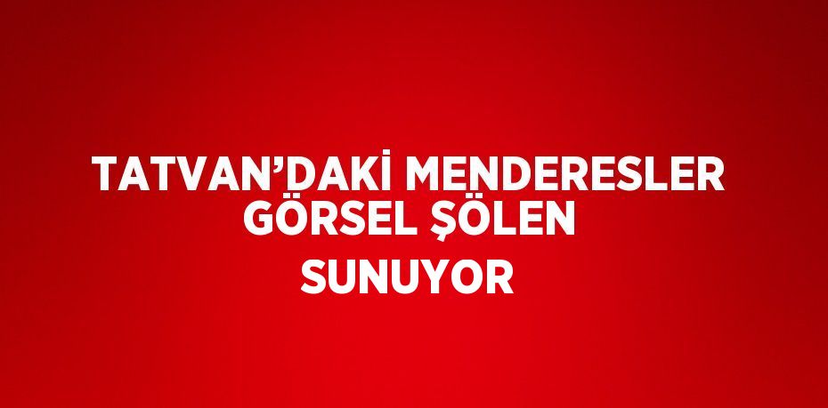 TATVAN’DAKİ MENDERESLER GÖRSEL ŞÖLEN SUNUYOR