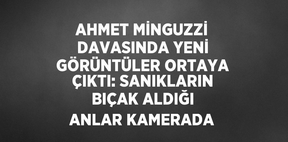 AHMET MİNGUZZİ DAVASINDA YENİ GÖRÜNTÜLER ORTAYA ÇIKTI: SANIKLARIN BIÇAK ALDIĞI ANLAR KAMERADA