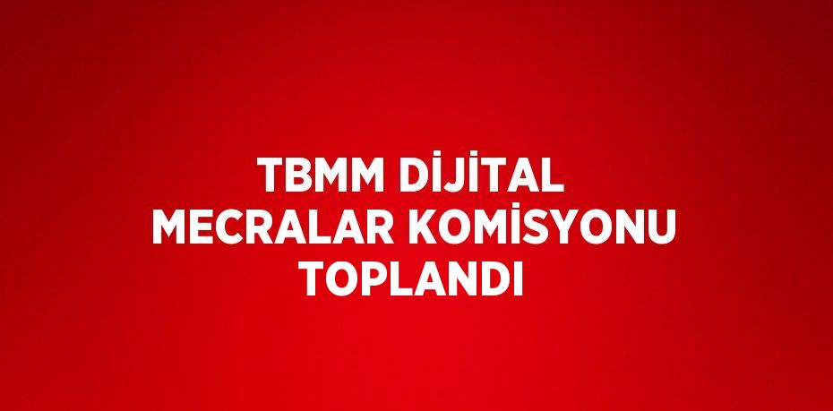 TBMM DİJİTAL MECRALAR KOMİSYONU TOPLANDI