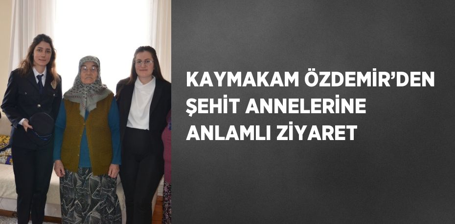 KAYMAKAM ÖZDEMİR’DEN ŞEHİT ANNELERİNE ANLAMLI ZİYARET