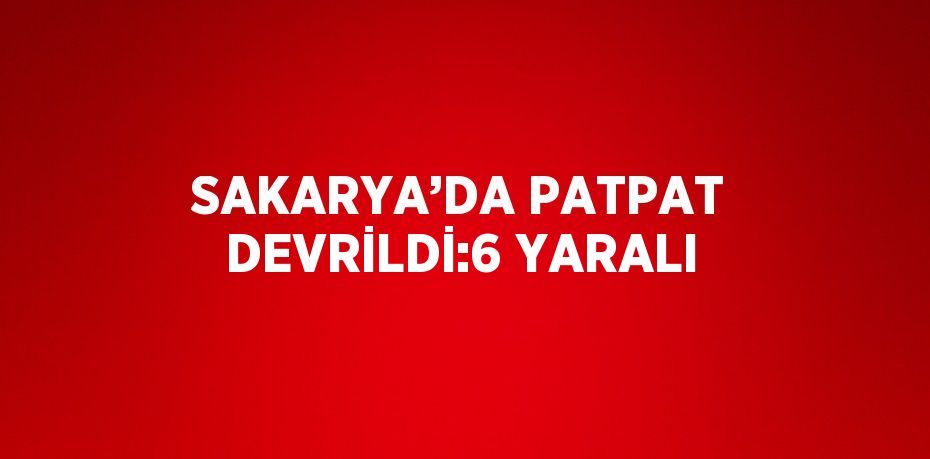 SAKARYA’DA PATPAT DEVRİLDİ:6 YARALI