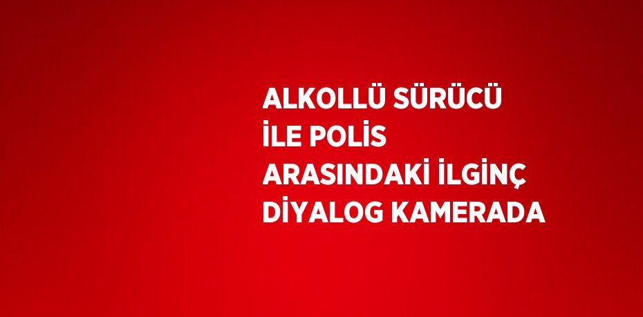 ALKOLLÜ SÜRÜCÜ İLE POLİS ARASINDAKİ İLGİNÇ DİYALOG KAMERADA