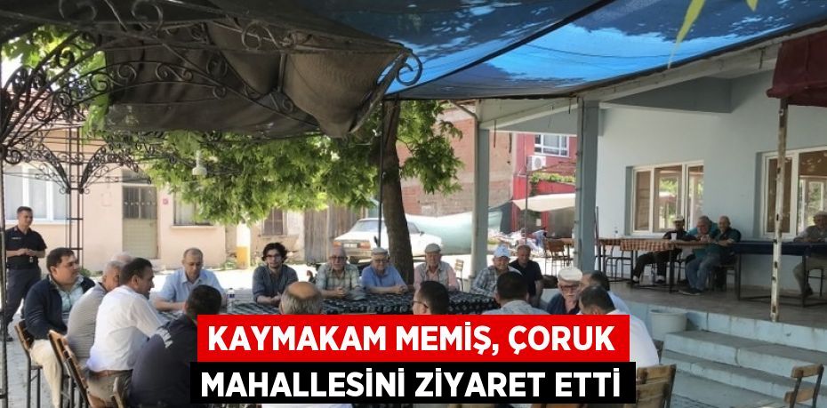 KAYMAKAM MEMİŞ, ÇORUK MAHALLESİNİ ZİYARET ETTİ