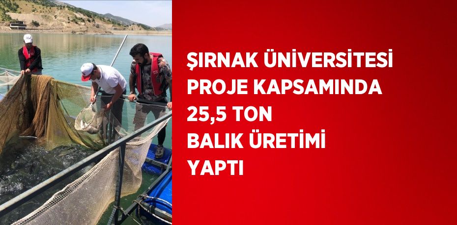 ŞIRNAK ÜNİVERSİTESİ PROJE KAPSAMINDA 25,5 TON BALIK ÜRETİMİ YAPTI