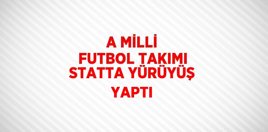 A MİLLİ FUTBOL TAKIMI STATTA YÜRÜYÜŞ YAPTI