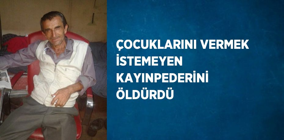 ÇOCUKLARINI VERMEK İSTEMEYEN KAYINPEDERİNİ ÖLDÜRDÜ