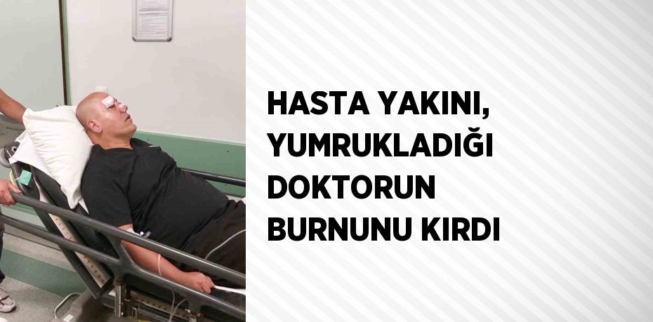 HASTA YAKINI, YUMRUKLADIĞI DOKTORUN BURNUNU KIRDI