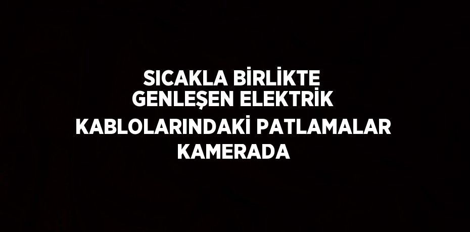 SICAKLA BİRLİKTE GENLEŞEN ELEKTRİK KABLOLARINDAKİ PATLAMALAR KAMERADA