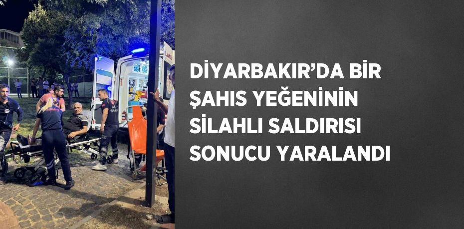 DİYARBAKIR’DA BİR ŞAHIS YEĞENİNİN SİLAHLI SALDIRISI SONUCU YARALANDI