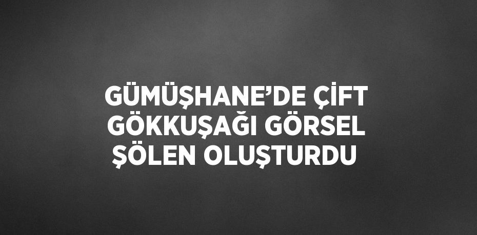 GÜMÜŞHANE’DE ÇİFT GÖKKUŞAĞI GÖRSEL ŞÖLEN OLUŞTURDU