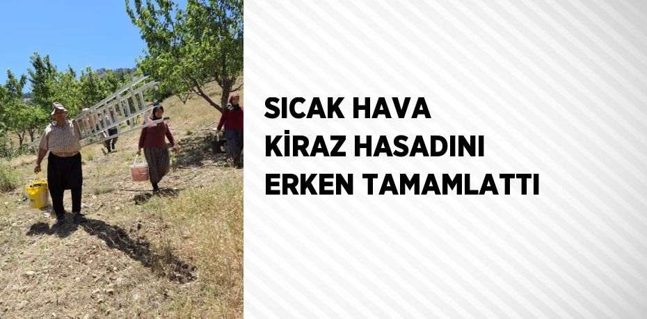 SICAK HAVA KİRAZ HASADINI ERKEN TAMAMLATTI