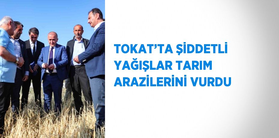 TOKAT’TA ŞİDDETLİ YAĞIŞLAR TARIM ARAZİLERİNİ VURDU