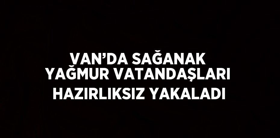 VAN’DA SAĞANAK YAĞMUR VATANDAŞLARI HAZIRLIKSIZ YAKALADI