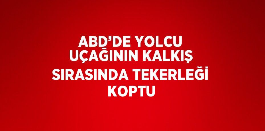 ABD’DE YOLCU UÇAĞININ KALKIŞ SIRASINDA TEKERLEĞİ KOPTU