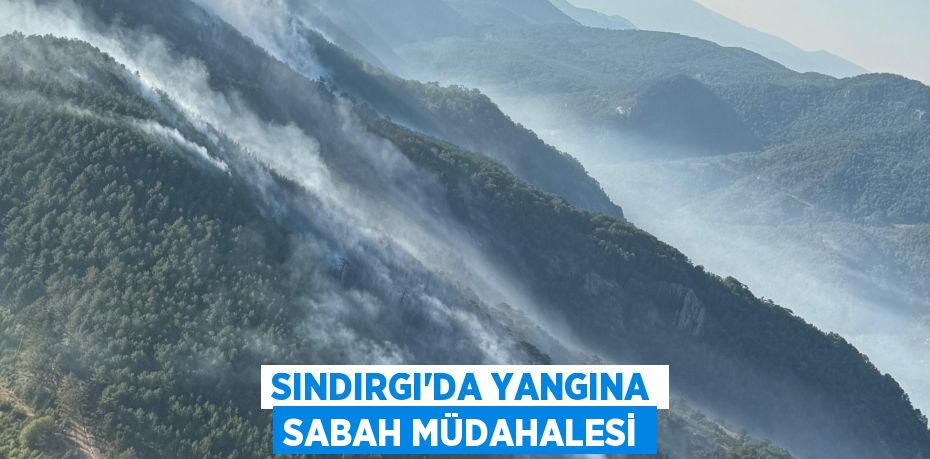 SINDIRGI'DA YANGINA SABAH MÜDAHALESİ