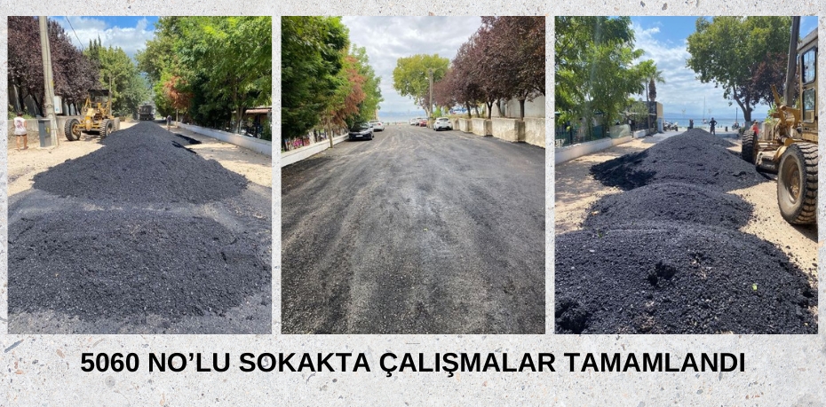 5060 NO’LU SOKAKTA ÇALIŞMALAR TAMAMLANDI