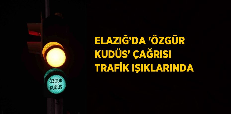 ELAZIĞ’DA 'ÖZGÜR KUDÜS' ÇAĞRISI TRAFİK IŞIKLARINDA