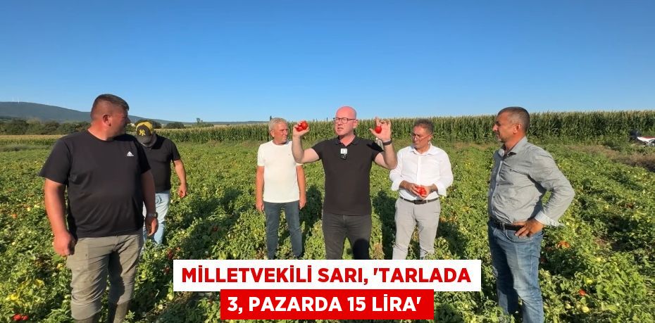 MİLLETVEKİLİ SARI, “TARLADA 3, PAZARDA 15 LİRA”