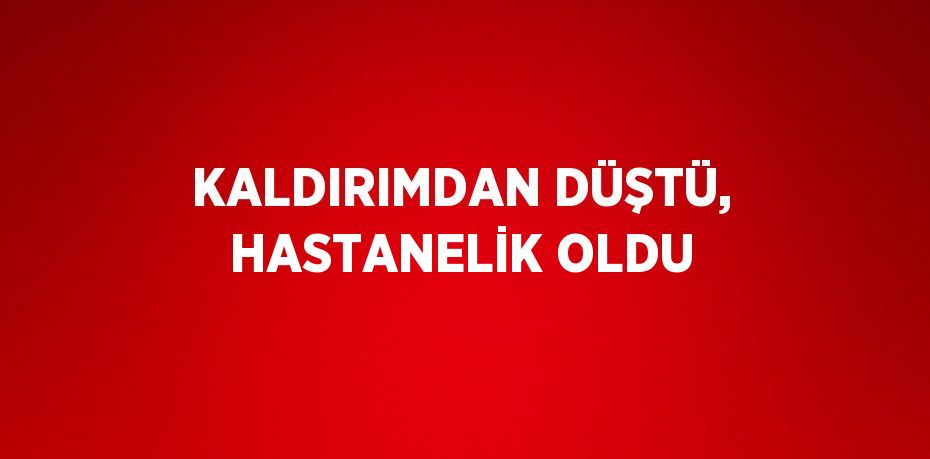 KALDIRIMDAN DÜŞTÜ, HASTANELİK OLDU