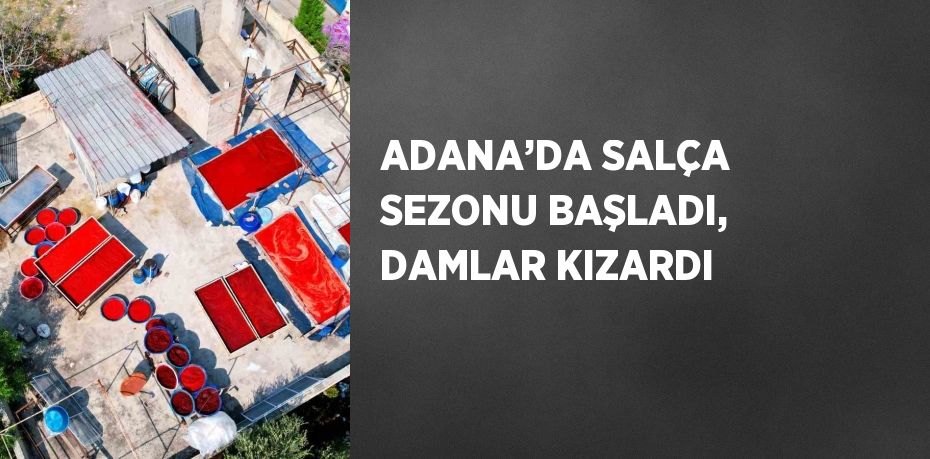 ADANA’DA SALÇA SEZONU BAŞLADI, DAMLAR KIZARDI