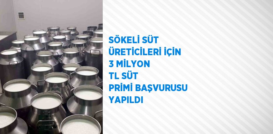 SÖKELİ SÜT ÜRETİCİLERİ İÇİN 3 MİLYON TL SÜT PRİMİ BAŞVURUSU YAPILDI