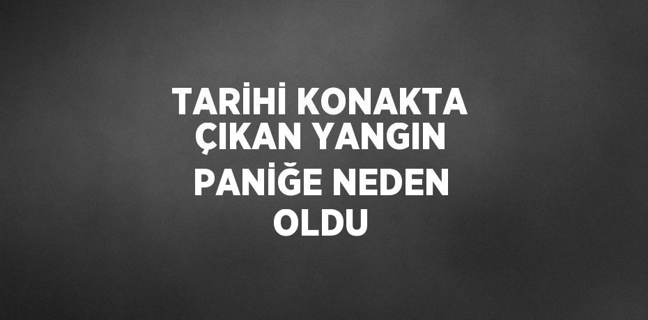 TARİHİ KONAKTA ÇIKAN YANGIN PANİĞE NEDEN OLDU