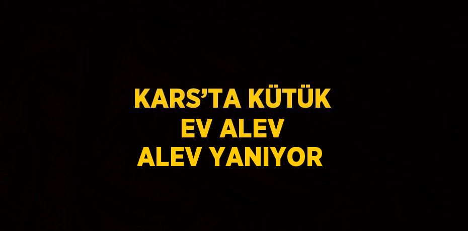 KARS’TA KÜTÜK EV ALEV ALEV YANIYOR