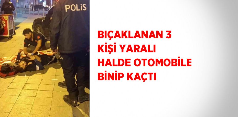 BIÇAKLANAN 3 KİŞİ YARALI HALDE OTOMOBİLE BİNİP KAÇTI