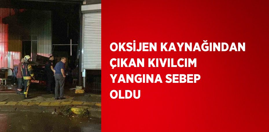 OKSİJEN KAYNAĞINDAN ÇIKAN KIVILCIM YANGINA SEBEP OLDU