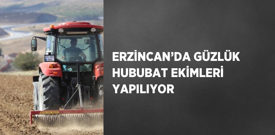 ERZİNCAN’DA GÜZLÜK HUBUBAT EKİMLERİ YAPILIYOR