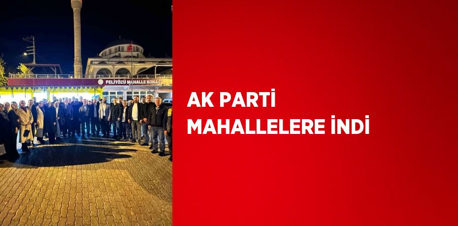 AK PARTİ MAHALLELERE İNDİ