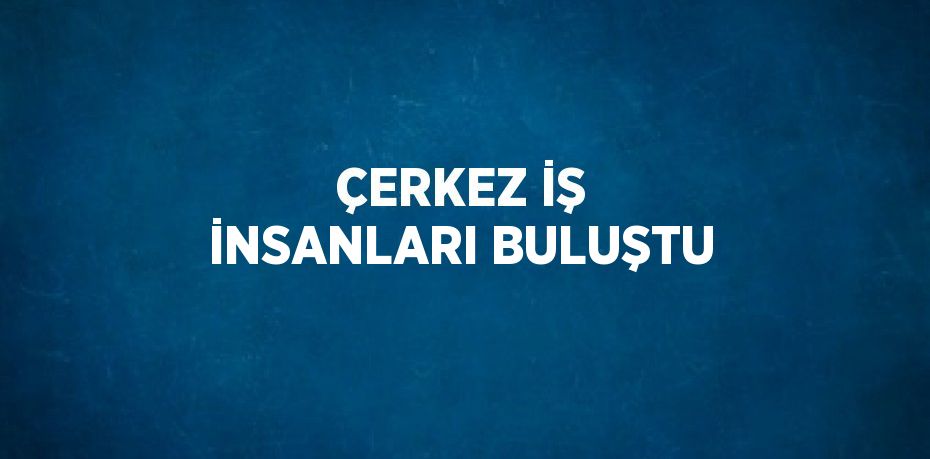 ÇERKEZ İŞ İNSANLARI BULUŞTU