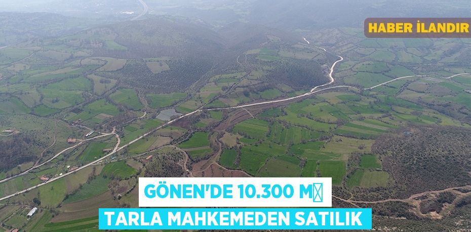 Gönen'de 10.300 m² tarla mahkemeden satılık