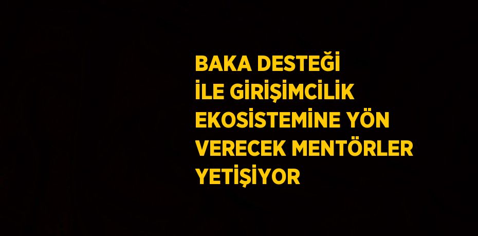 BAKA DESTEĞİ İLE GİRİŞİMCİLİK EKOSİSTEMİNE YÖN VERECEK MENTÖRLER YETİŞİYOR