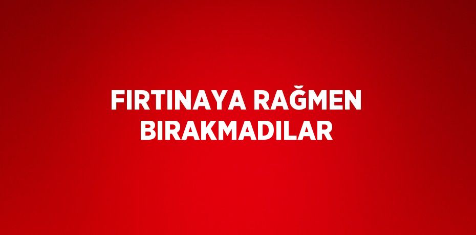 FIRTINAYA RAĞMEN BIRAKMADILAR