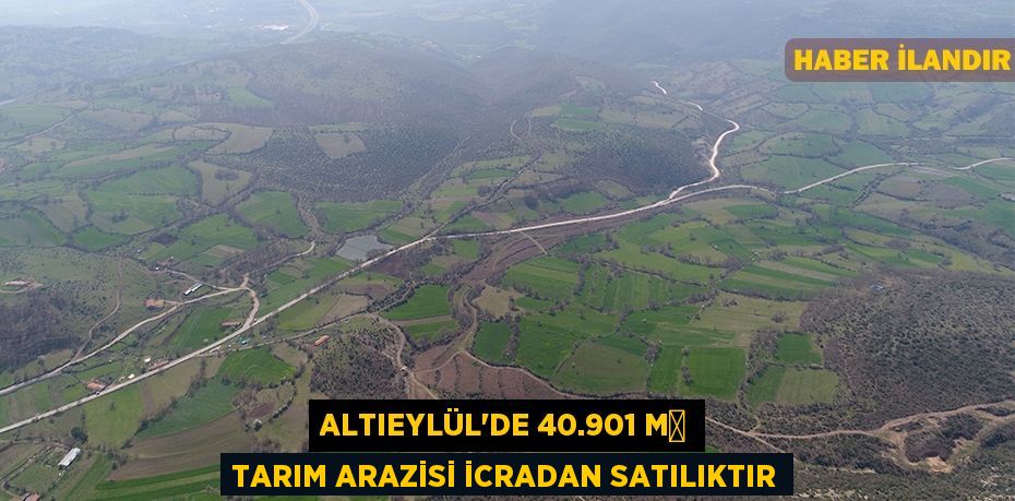 Altıeylül'de 40.901 m² tarım arazisi icradan satılıktır