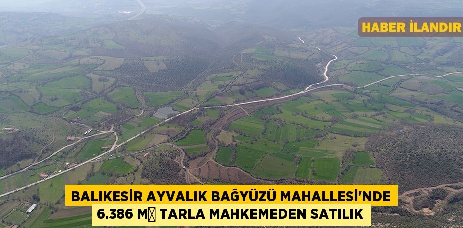 Balıkesir Ayvalık Bağyüzü Mahallesi'nde 6.386 m² tarla mahkemeden satılık