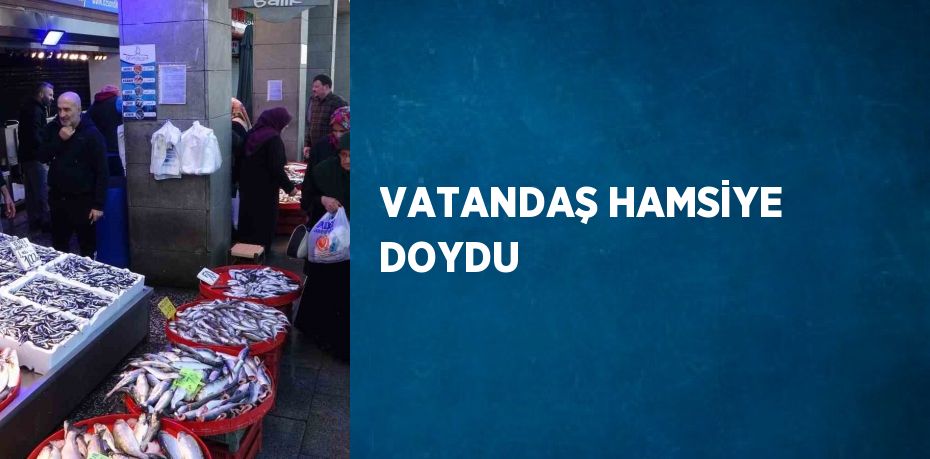 VATANDAŞ HAMSİYE DOYDU