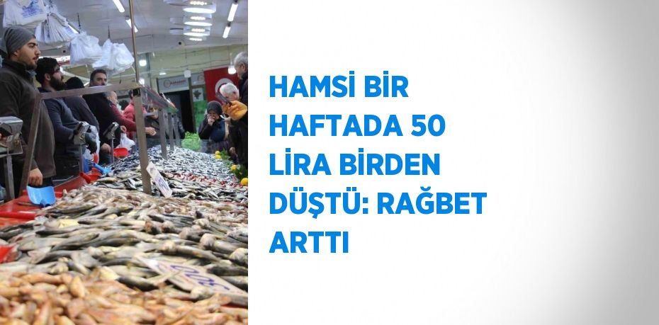 HAMSİ BİR HAFTADA 50 LİRA BİRDEN DÜŞTÜ: RAĞBET ARTTI