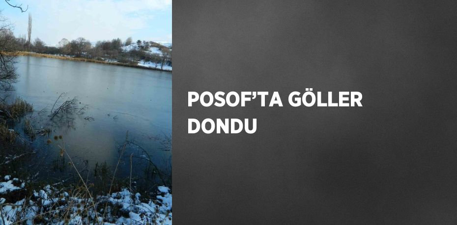 POSOF’TA GÖLLER DONDU