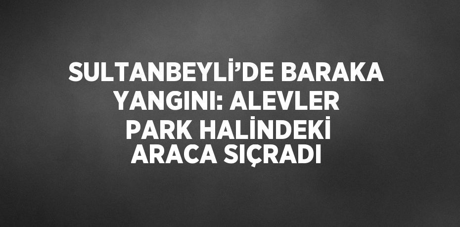 SULTANBEYLİ’DE BARAKA YANGINI: ALEVLER PARK HALİNDEKİ ARACA SIÇRADI