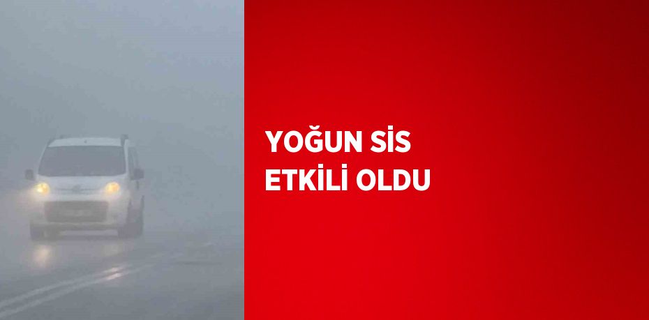 YOĞUN SİS ETKİLİ OLDU