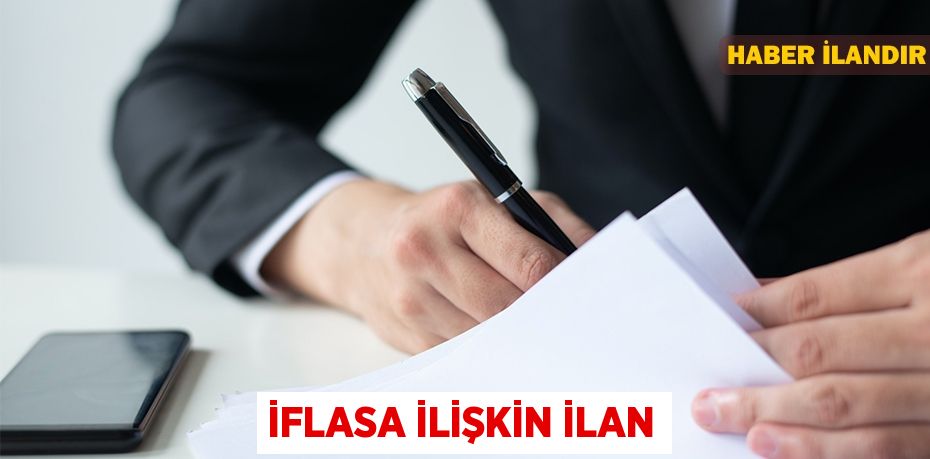 İflasa ilişkin ilan