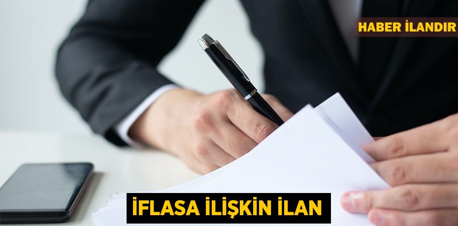 İflasa ilişkin ilan